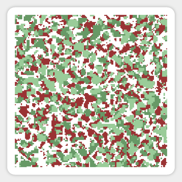 Green and coffee Camo pattern digital Camouflage Sticker by Tshirtstory